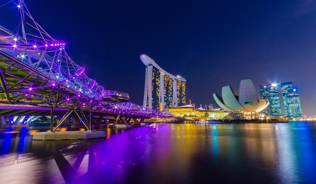 singapore, marina bay, helix