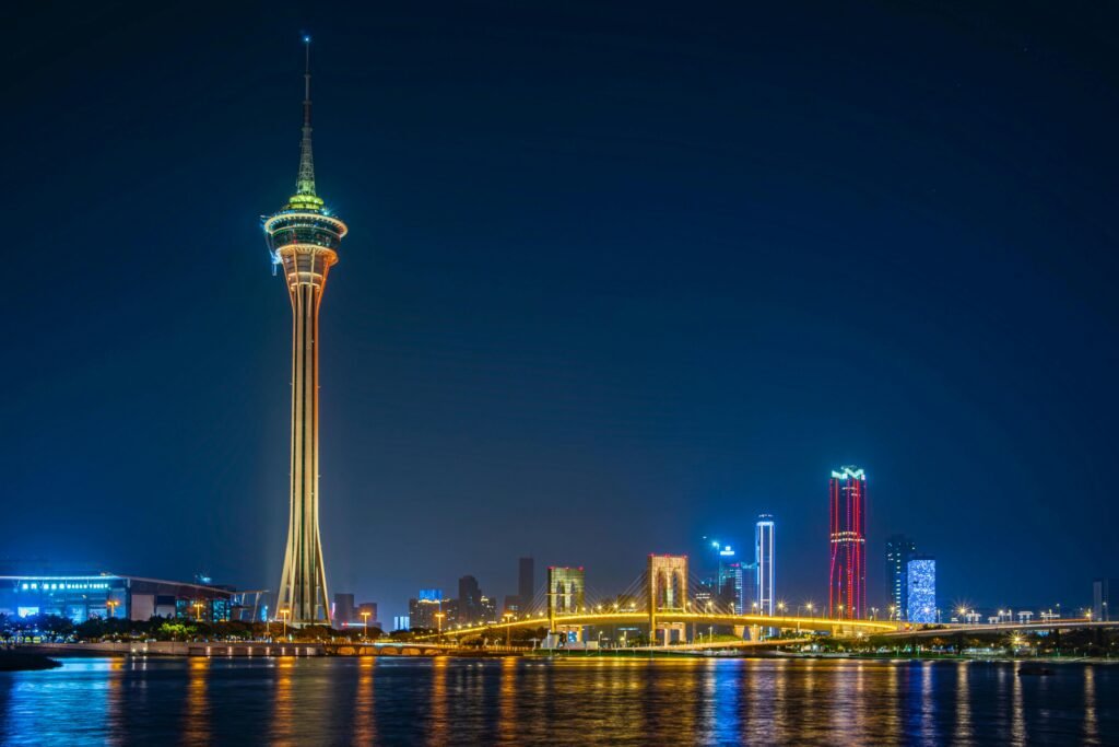 Stunning Night View of Macau Tower and Skyline